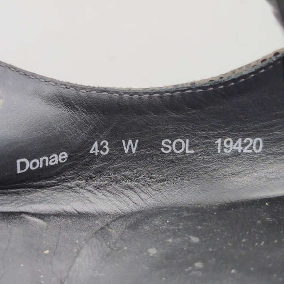 Ziera Donae Elegant Gray Patterened Mary Jane Flats All Leather Sz 12 - Picture 9 of 10